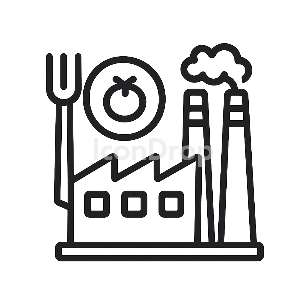 Food Factory Icon Outline