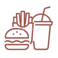 Food Icon Aesthetic Brown Outline