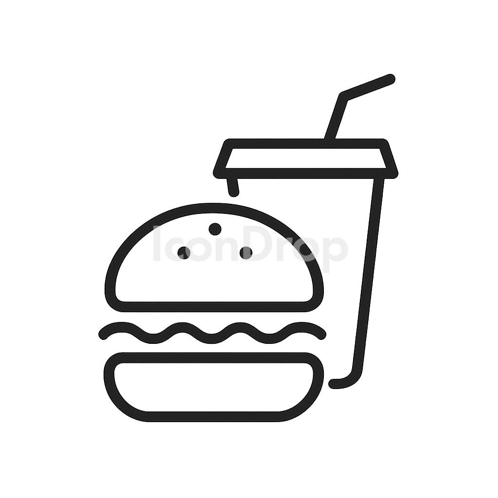 Food Icon Aesthetic Outline