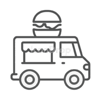 Food Icon Car Outline