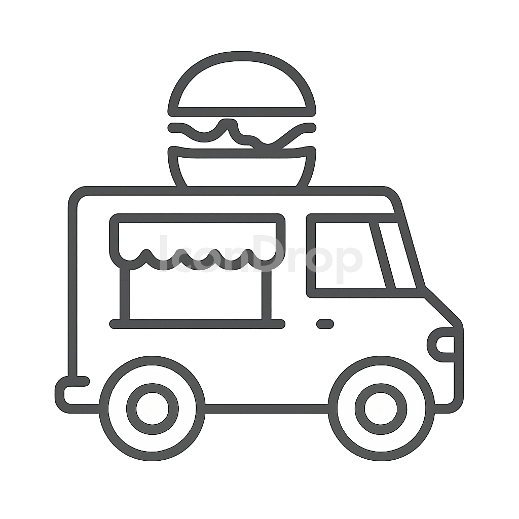 Food Icon Car Outline