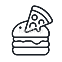 Food Icon Cartoon Outline