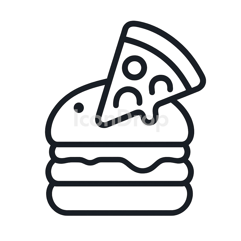 Food Icon Cartoon Outline