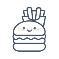 Food Icon Cute Outline