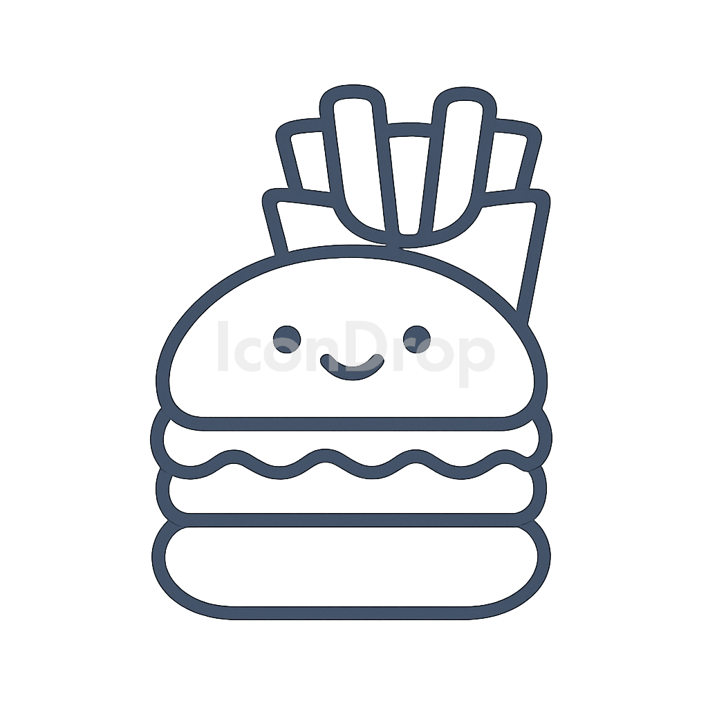 Food Icon Cute Outline