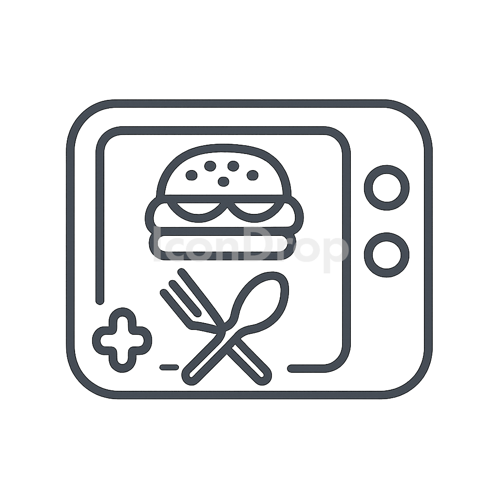 Food Icon Game Outline