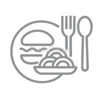Food Icon Gray Outline