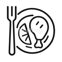 Food Icon Minimalist Outline