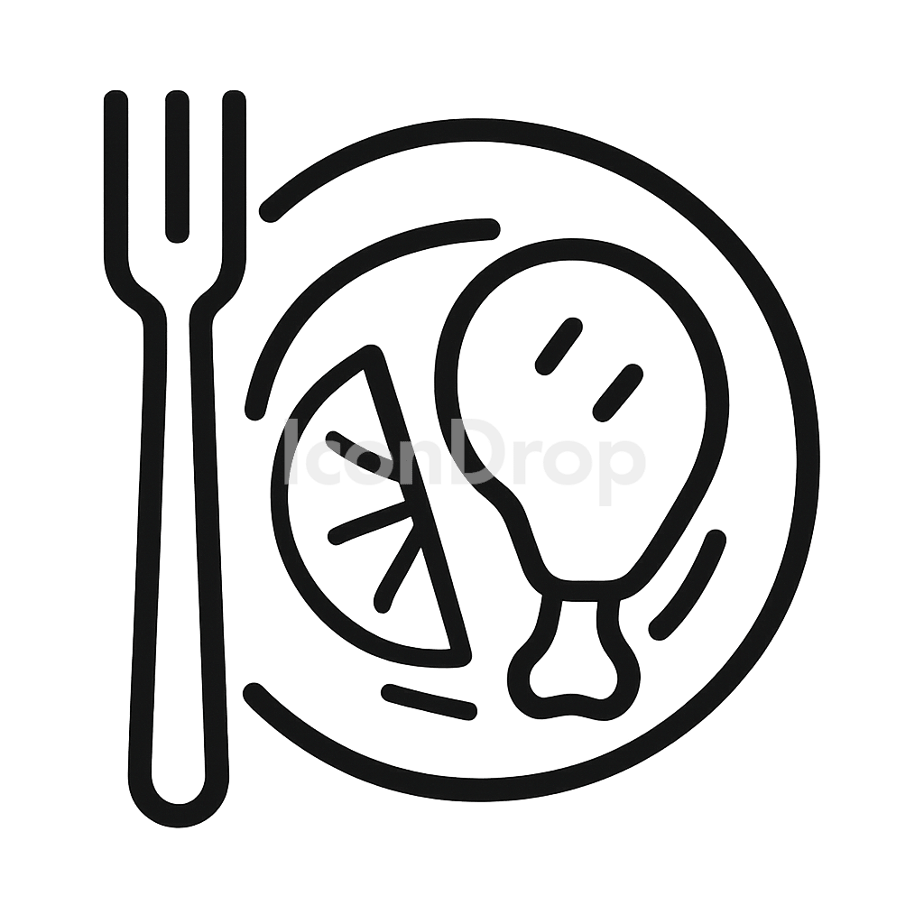 Food Icon Minimalist Outline