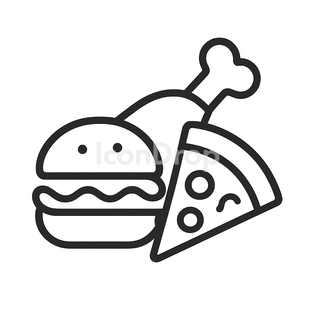 Food Icon Simple Outline