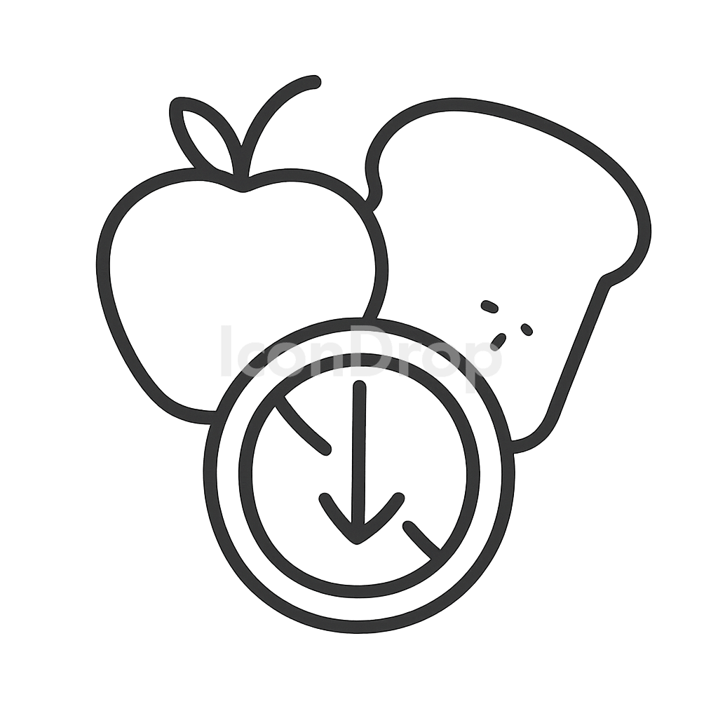 Food Loss Icon Outline