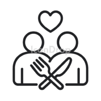Food Lovers Icon Outline