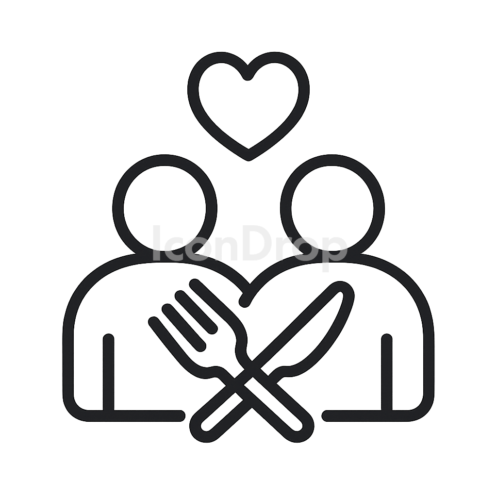 Food Lovers Icon Outline
