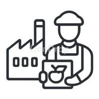 Food Manufacturer Icon Outline