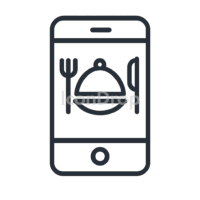 Food Order App Icon Outline