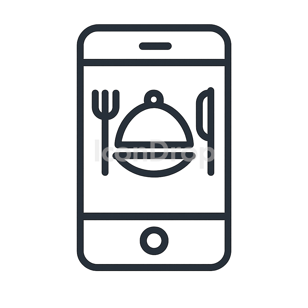 Food Order App Icon Outline