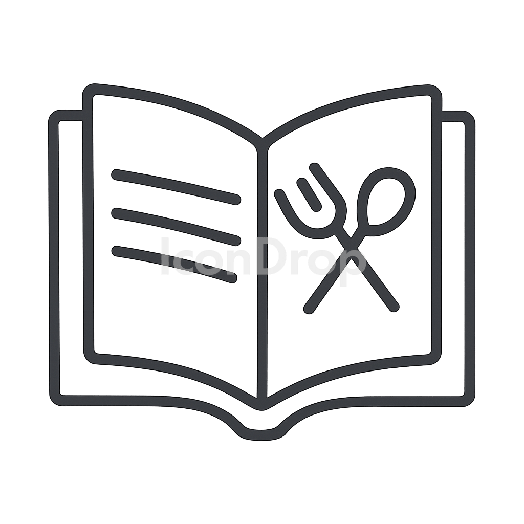 Food Recipe Icon Outline