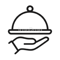 Food Server Icon Outline