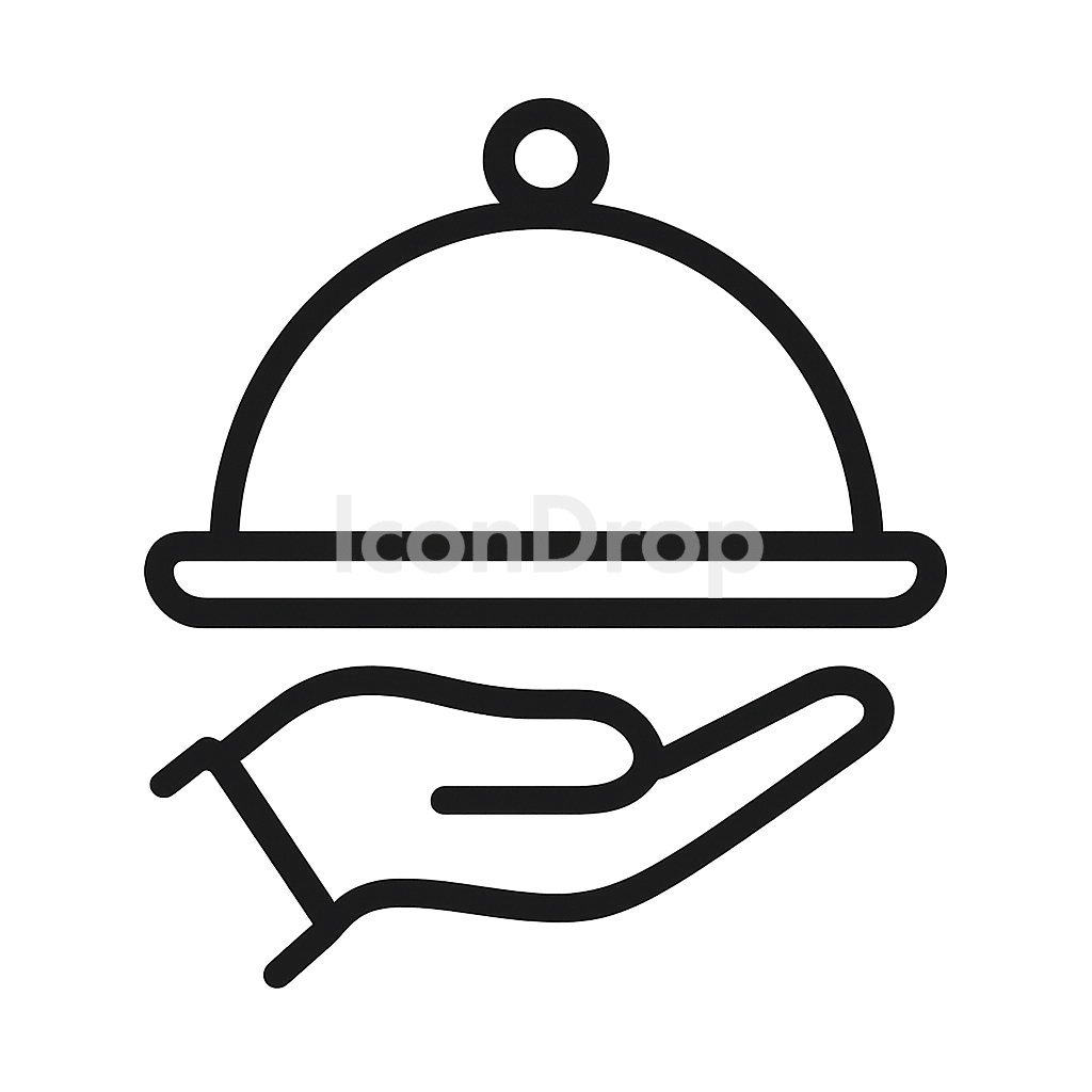 Food Server Icon Outline