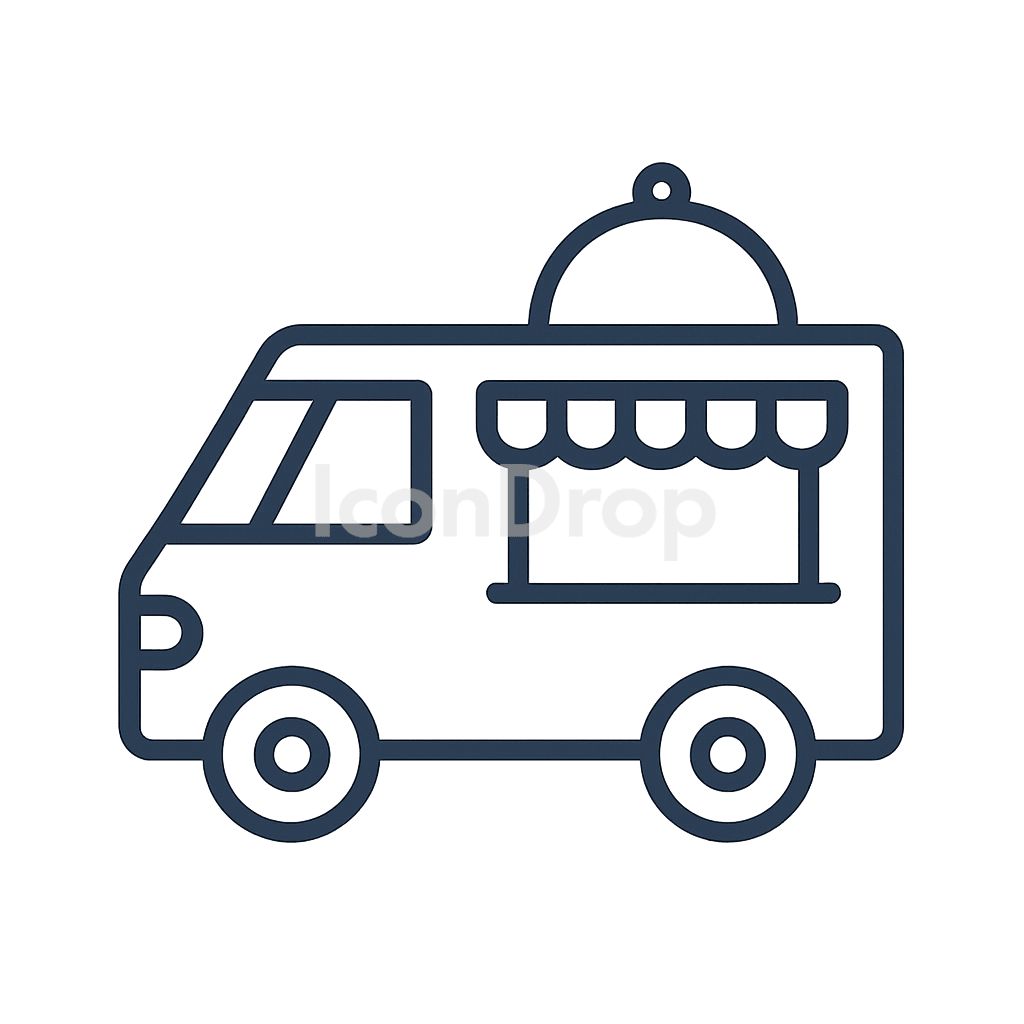 Food Truck Icon Outline