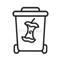 Food Waste Bin Icon Outline