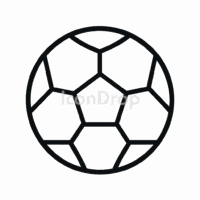 サッカー（フットボール）のアイコン（アウトライン）