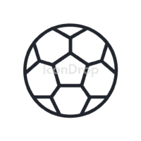 フットボールボールのアイコン（アウトライン）
