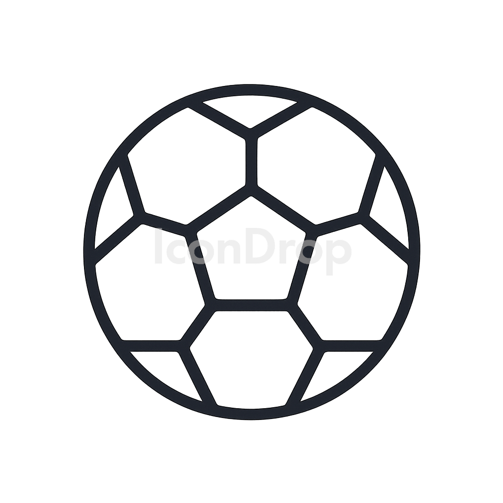 Football Ball Icon Outline