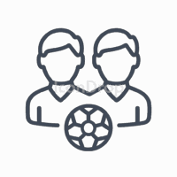 フットボール選手のアイコン(アウトライン)