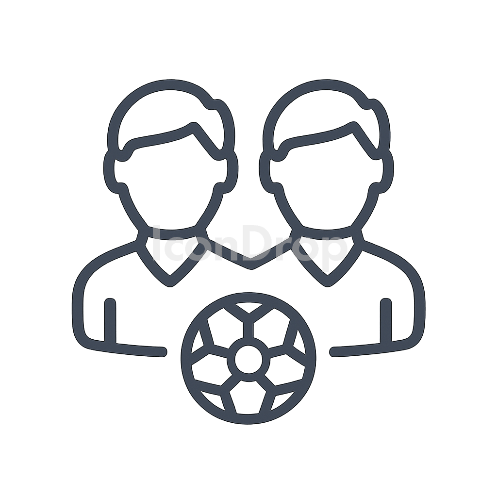 Football Icon Players Outline