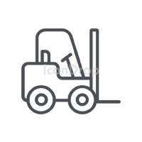 Fork Truck Icon Outline
