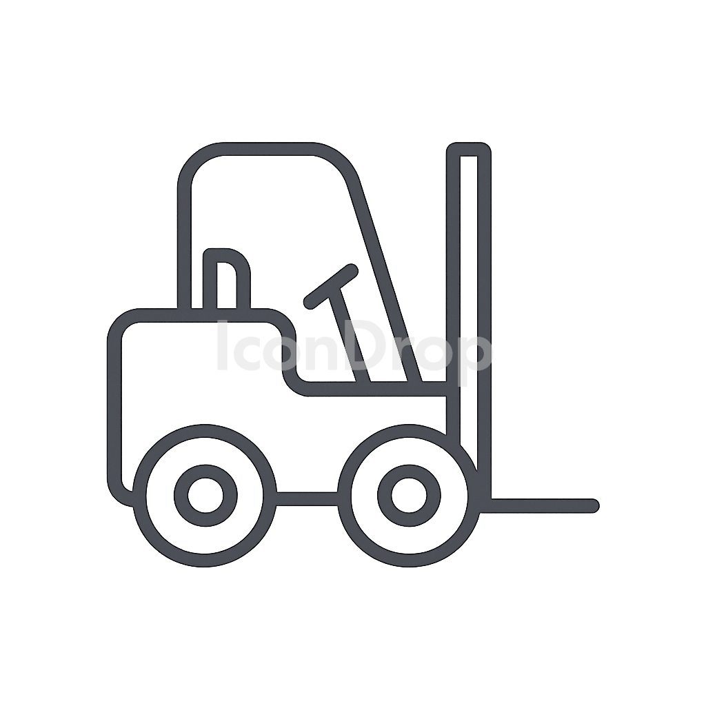 Fork Truck Icon Outline