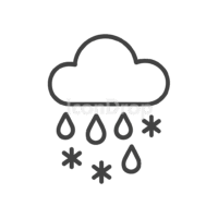 Freezing Rain Icon Outline