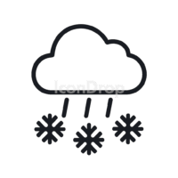Freezing Rain Icon Weather App Outline