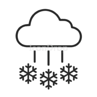 Freezing Rain Weather Icon Outline