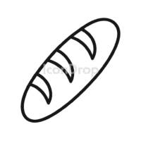 French Bread Icon Outline