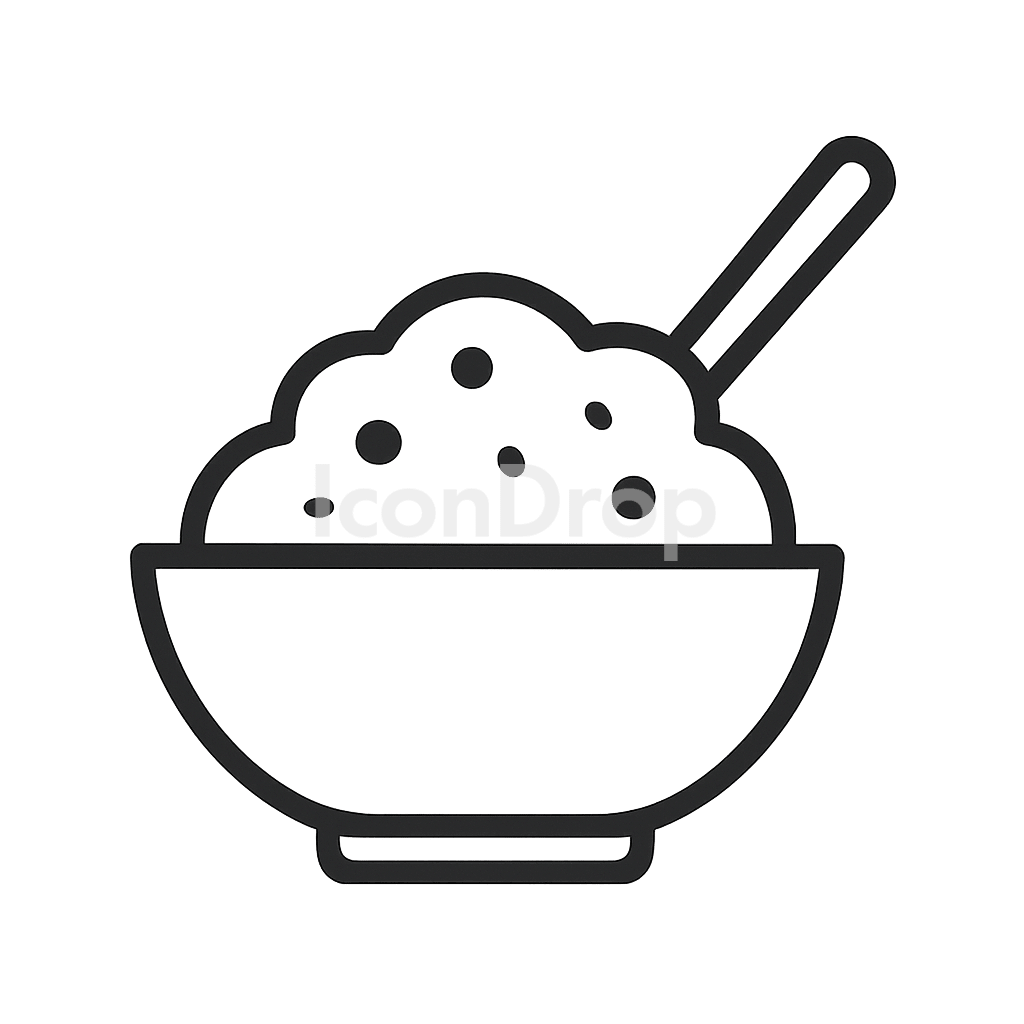 Fried Rice Icon Outline