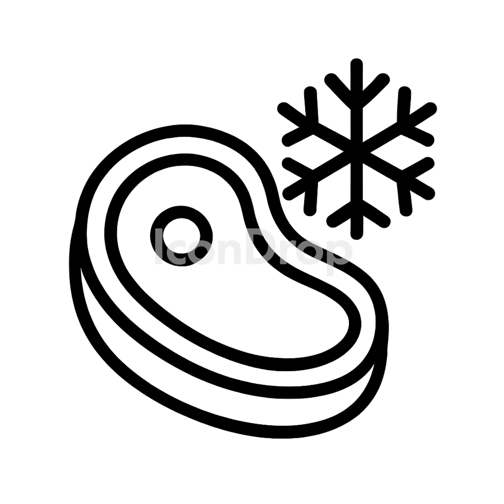 Frozen Meat Icon Outline