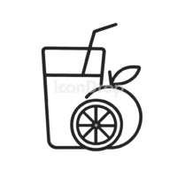 Fruit Juice Icon Outline