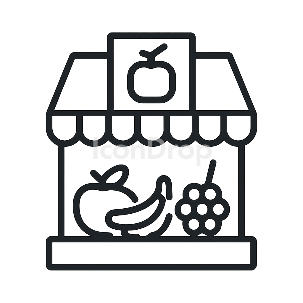 Fruit Shop Icon Outline