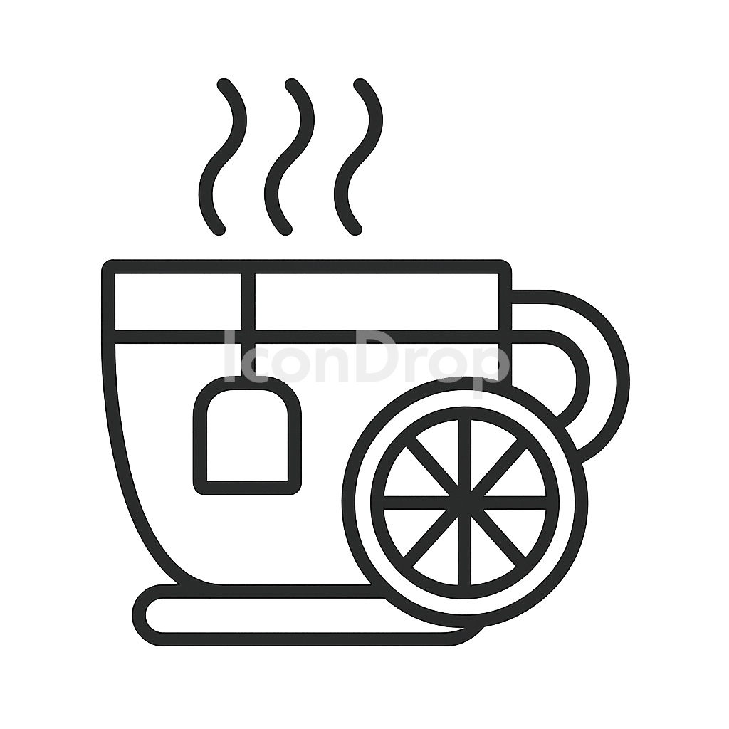 Fruit Tea Icon Outline