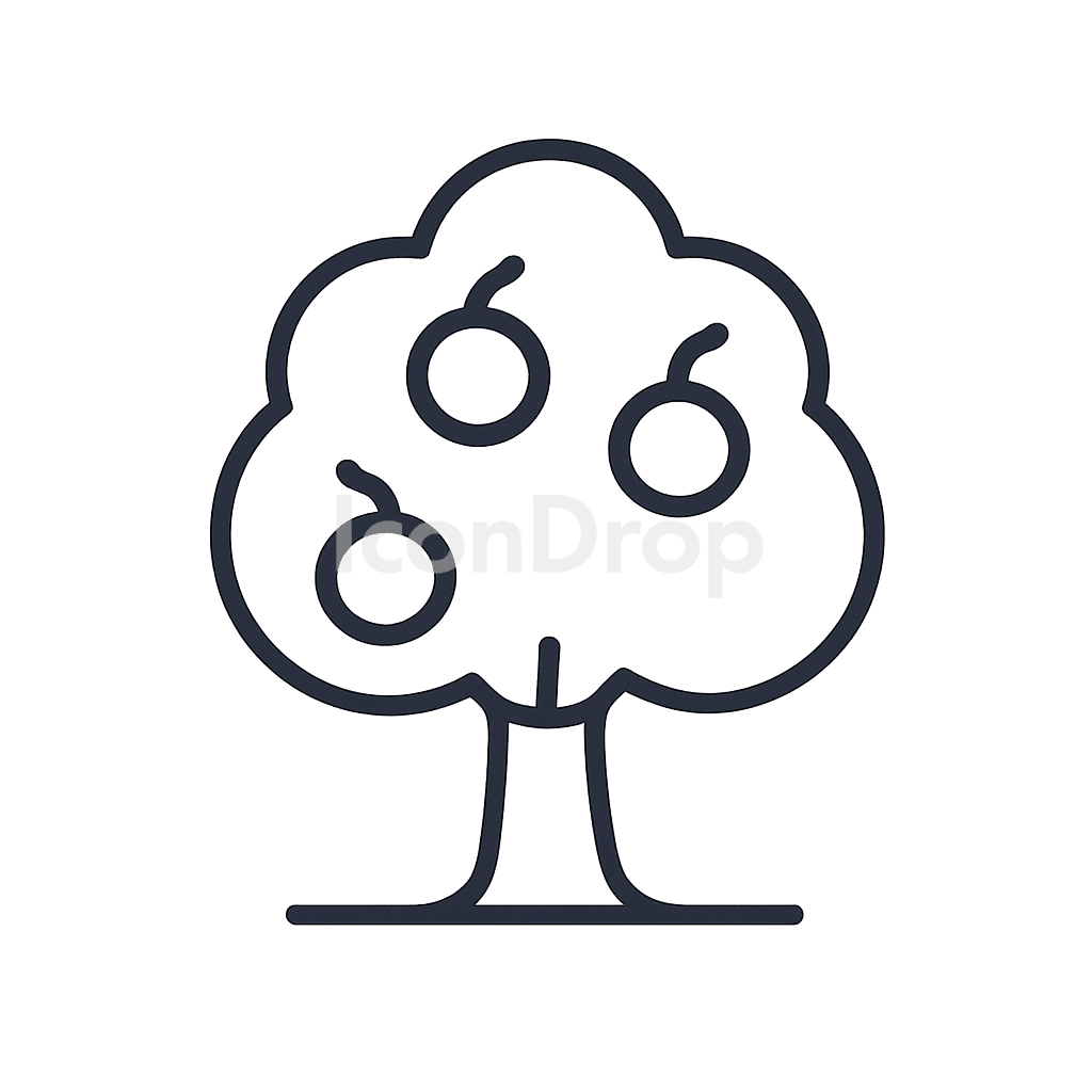 Fruit Tree Icon Outline