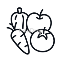Fruits And Vegetables Icon Outline