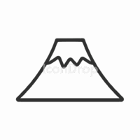 Fuji Mountain Icon Outline