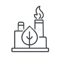 Gas Plant Icon Outline