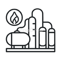 Gas Processing Plant Icon Outline