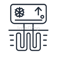 Geothermal Heat Pump Icon Outline