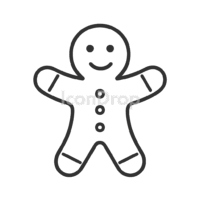 Ginger Bread Icon Outline