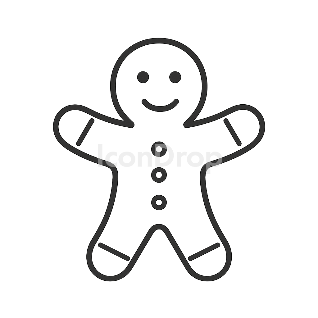 Ginger Bread Icon Outline