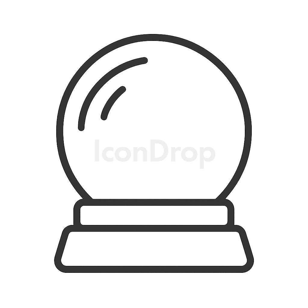 Glass Ball Icon Outline